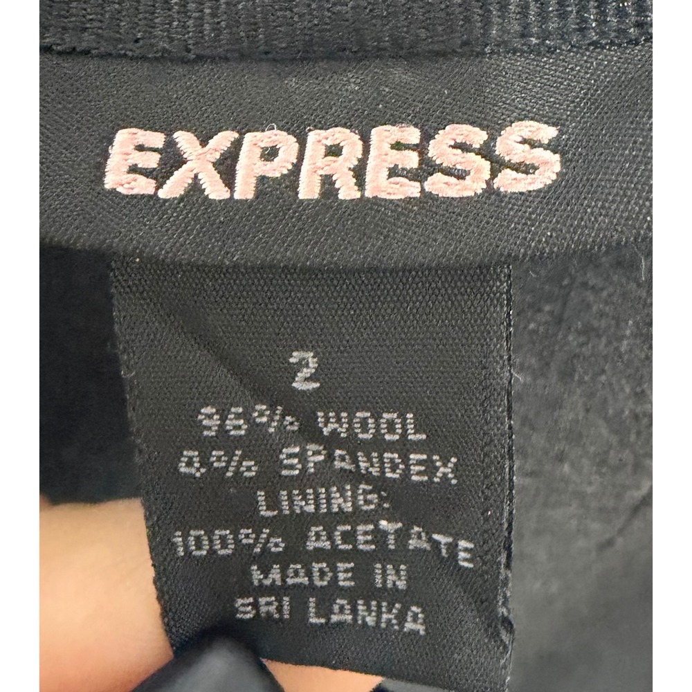 Express Curvy Gray Wool Blend Pleated Kick Flare Mini Skirt Size 2 EUC - Picture 4 of 8